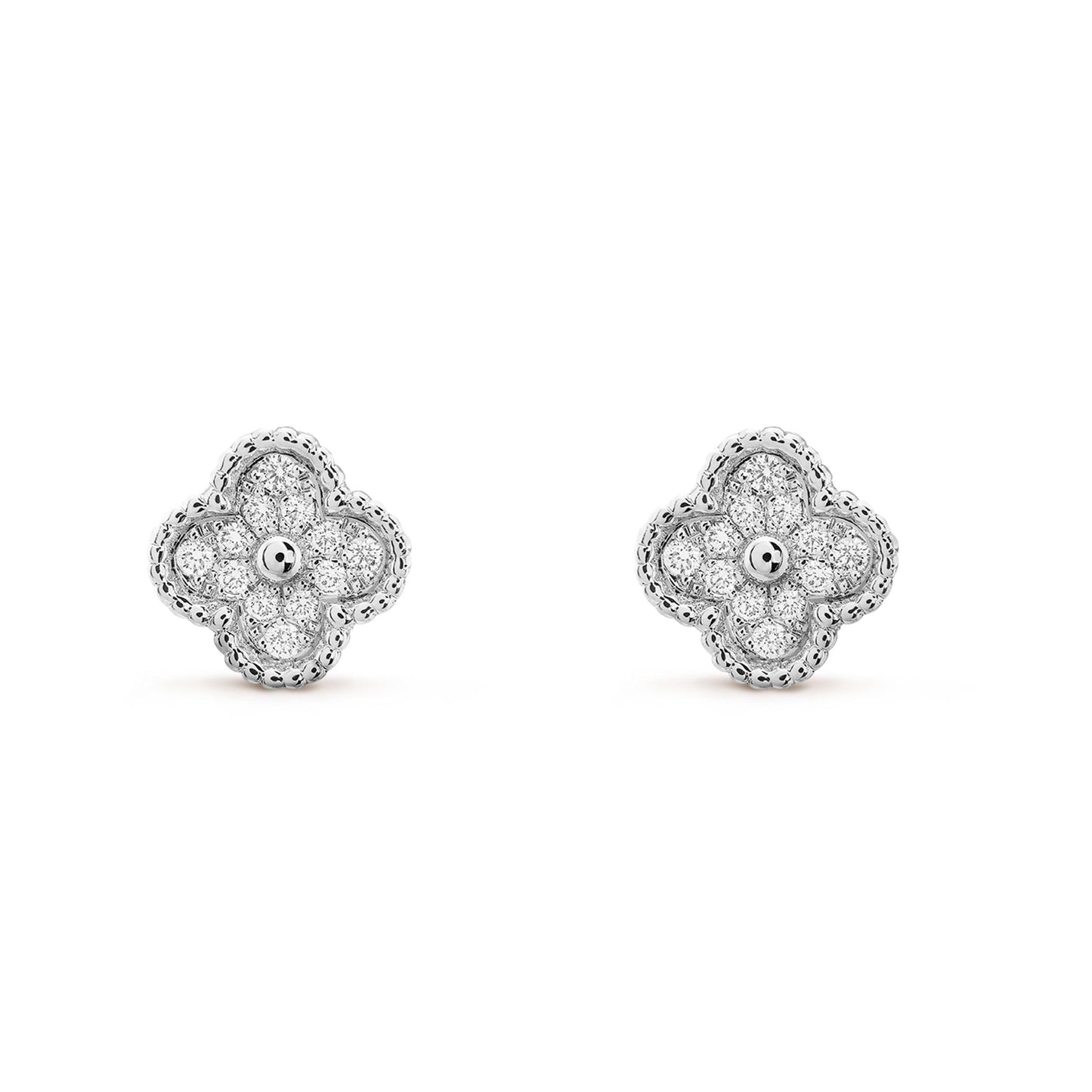 [Olivia JW]CLOVER MINI DIAMOND STUD EARRINGS