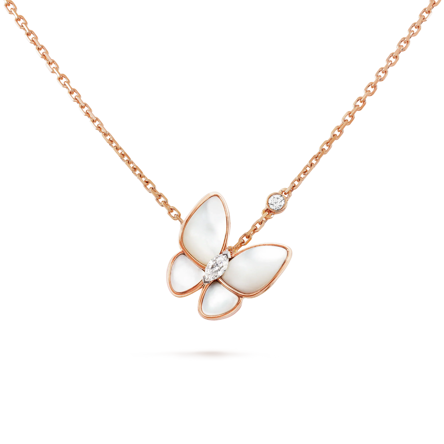 [Olivia JW]BUTTERFLY MOP DIAMOND NECKLACE