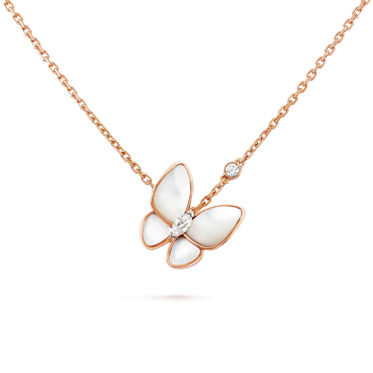 [Olivia JW]BUTTERFLY MOP DIAMOND NECKLACE