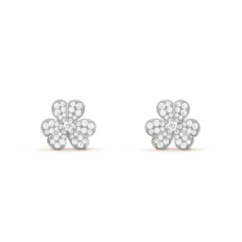 [Olivia JW]CLOVER COMOS DIAMOND EARRINGS SILVER