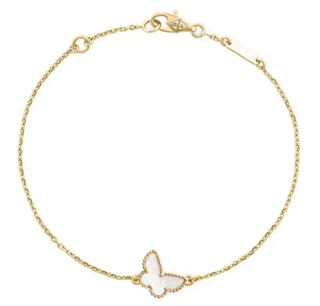 [Olivia JW]BUTTERFLY MOTHER OF PEARL BUTTERFLY BRACELET