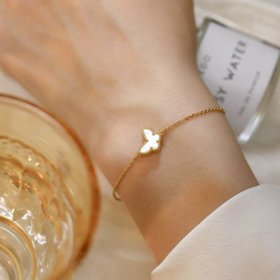 [Olivia JW]BUTTERFLY MOTHER OF PEARL BUTTERFLY BRACELET