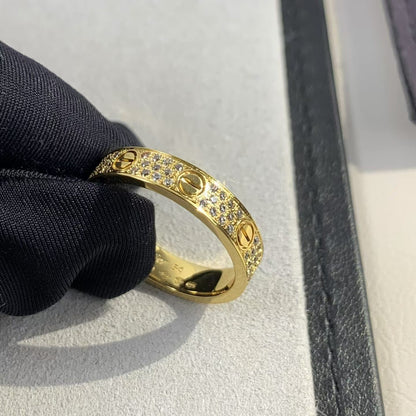 [Olivia JW]LOVE RING 3.6MM DIAMOND PAVED