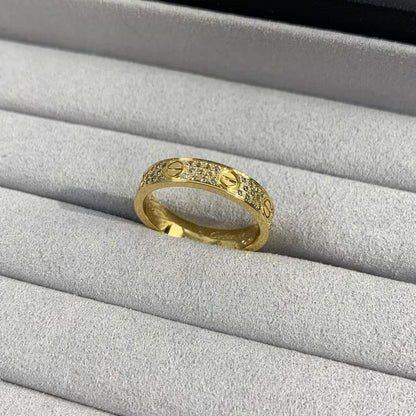 [Olivia JW]LOVE RING 3.6MM DIAMOND PAVED