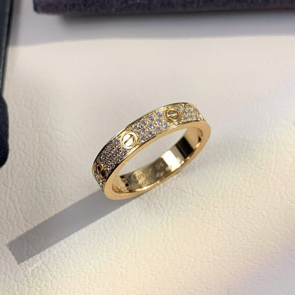 [Olivia JW]LOVE RING 3.6MM DIAMOND PAVED