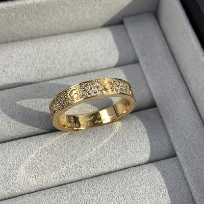 [Olivia JW]LOVE RING 3.6MM DIAMOND PAVED