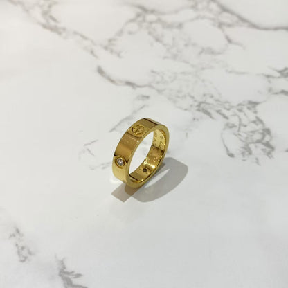 [Olivia JW]LOVE RING 5.5MM 3 DIAMONDS GOLD