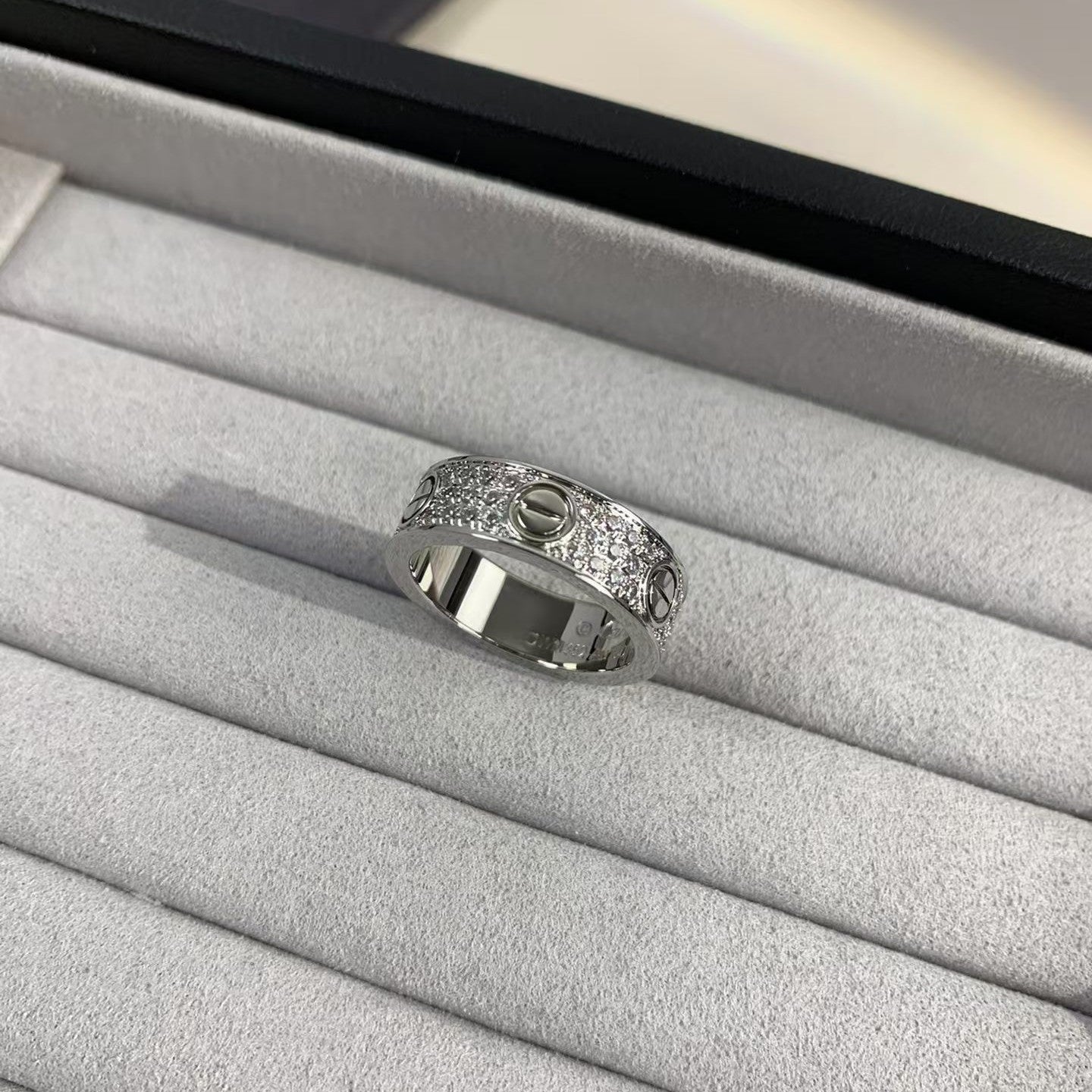 [Olivia JW]LOVE RING 5.5MM DIAMONDS PAVED