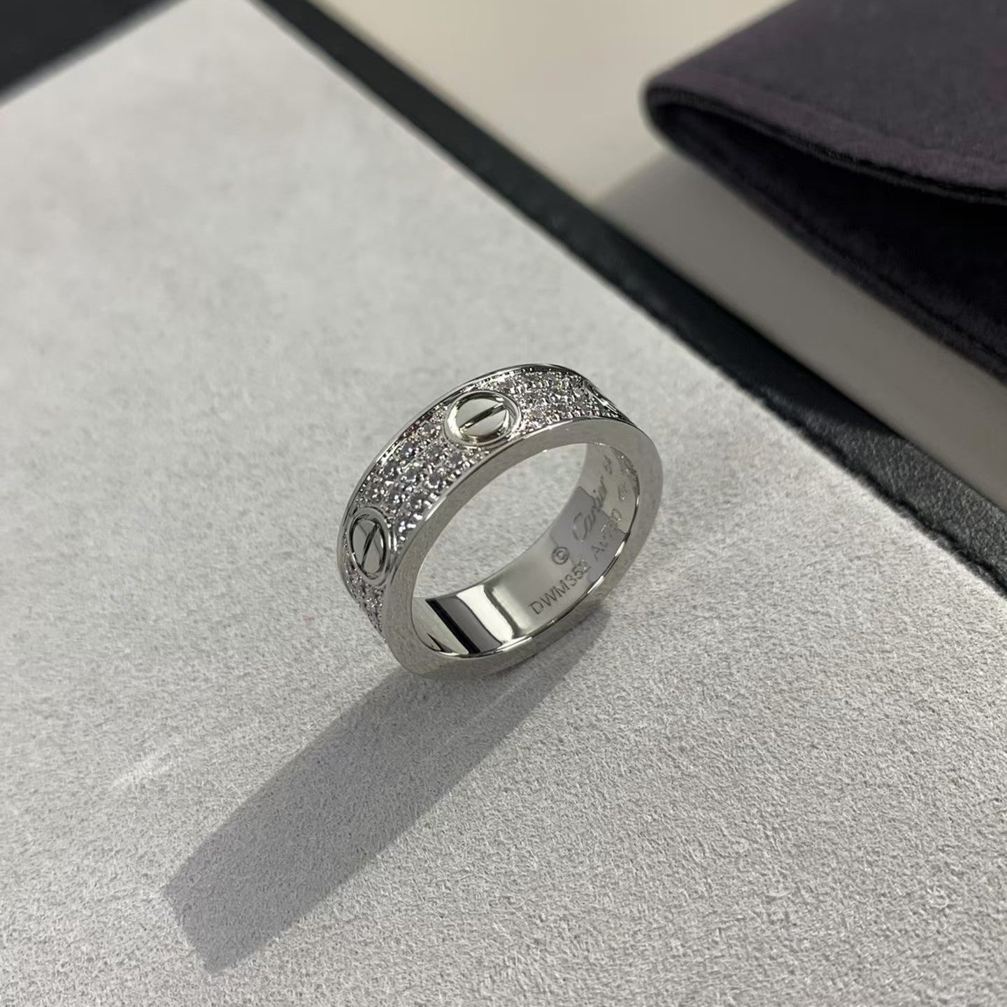[Olivia JW]LOVE RING 5.5MM DIAMONDS PAVED