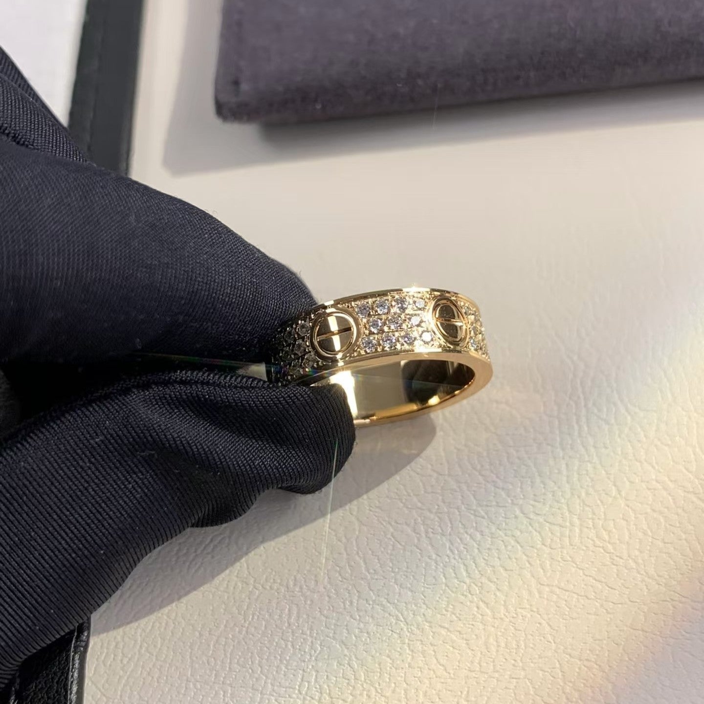 [Olivia JW]LOVE RING 5.5MM DIAMONDS PAVED