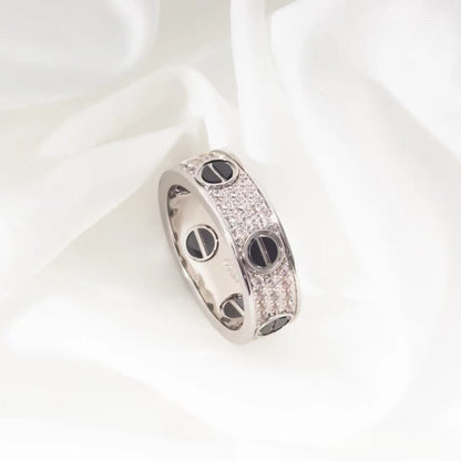 [Olivia JW]LOVE RING 5.5MM DIAMONDS PAVED CERAMIC