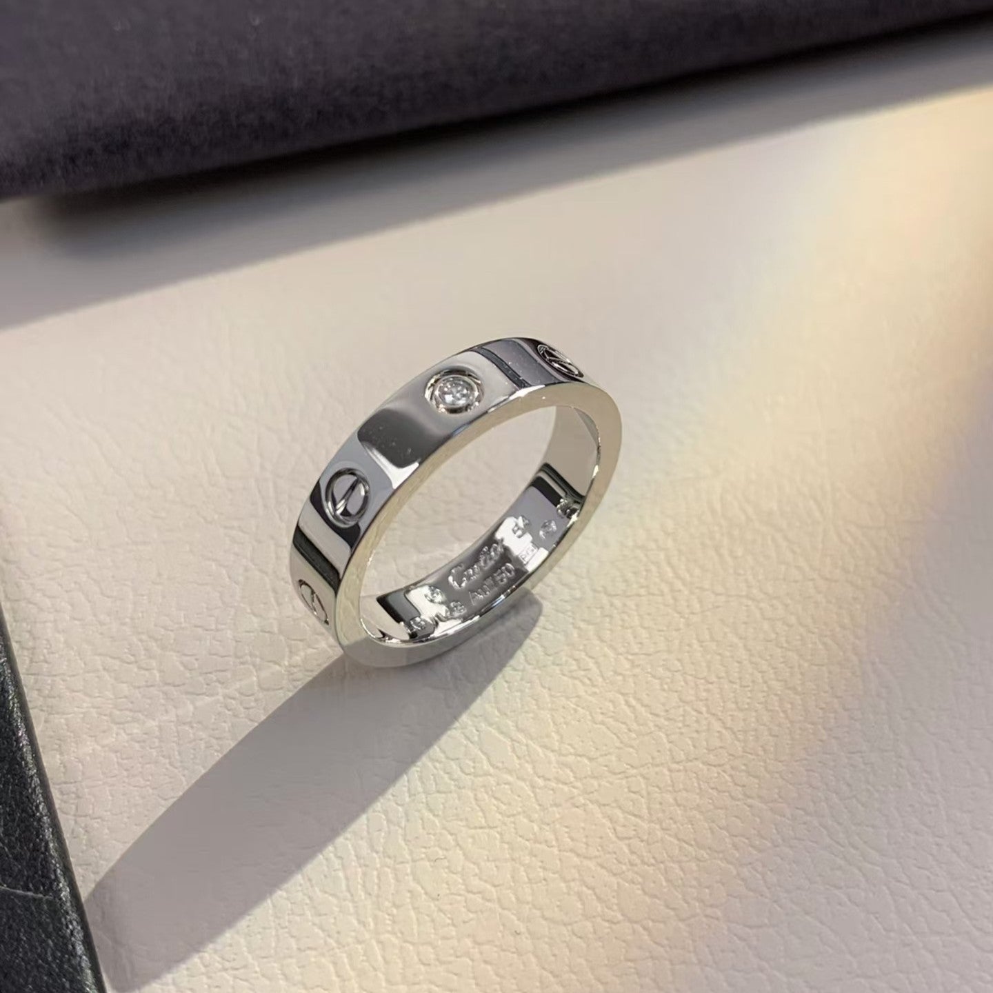 [Olivia JW]LOVE RING 4MM 1 DIAMOND SILVER