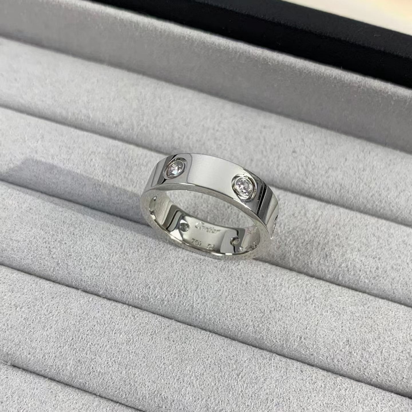 [Olivia JW]LOVE RING 5.5MM 6 DIAMONDS SILVER
