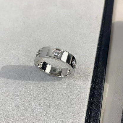 [Olivia JW]LOVE RING 5.5MM 6 DIAMONDS SILVER