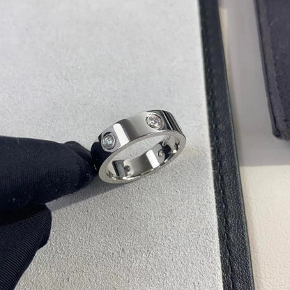[Olivia JW]LOVE RING 5.5MM 6 DIAMONDS SILVER