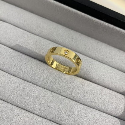 [Olivia JW]LOVE RING 4MM 1 DIAMOND GOLD
