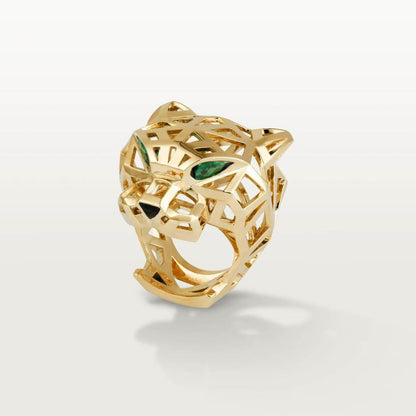 [Olivia JW]HOLLOW LEOPARD HEAD RING