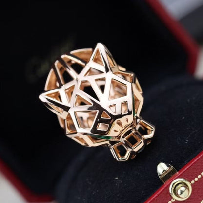 [Olivia JW]HOLLOW LEOPARD HEAD RING