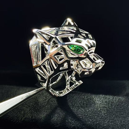 [Olivia JW]HOLLOW LEOPARD HEAD RING