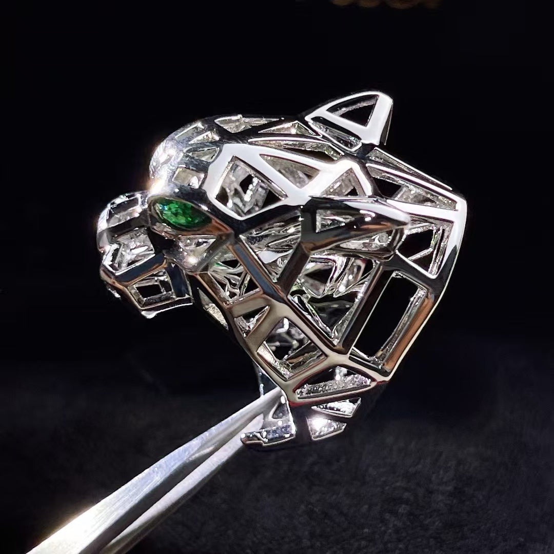 [Olivia JW]HOLLOW LEOPARD HEAD RING