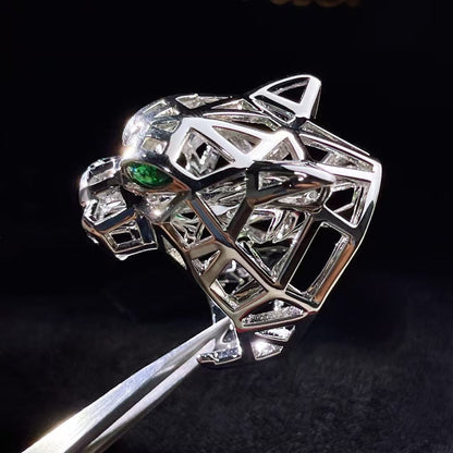 [Olivia JW]HOLLOW LEOPARD HEAD RING