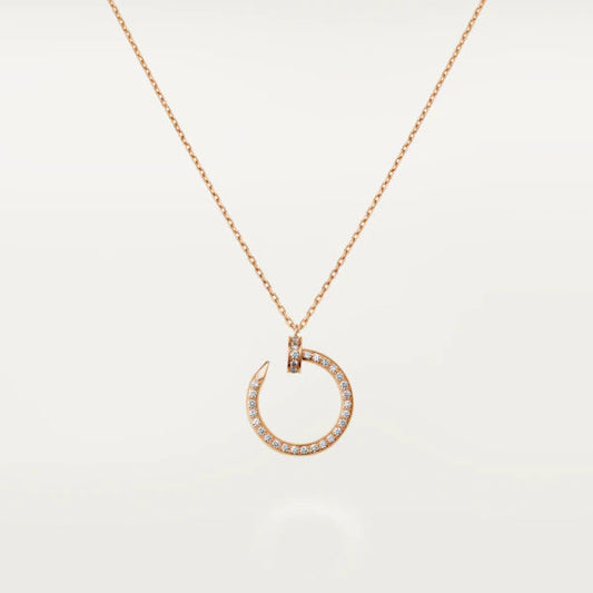 [Olivia JW]JUSTE NECKLACE PINK GOLD DIAMONDS