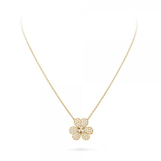 [Olivia JW]FLOWER DIAMOND NECKLACE
