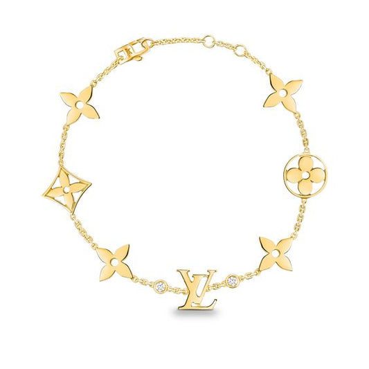 [Olivia JW]STAR AND SUN 7 MOTIFS GOLD BRACELET