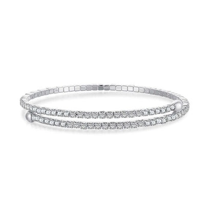 [Olivia JW]Row of Diamonds Round Fashion Bracelet