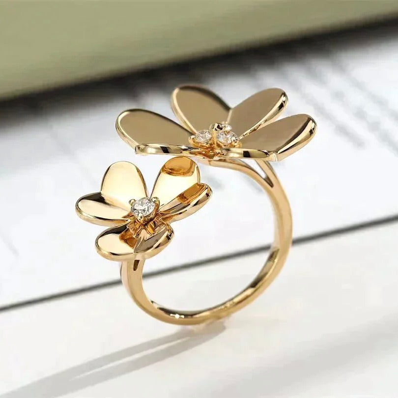 [Olivia JW]CLOVER COMOS GOLD DIAMOND RING