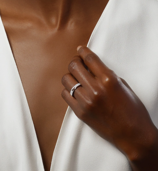 [Olivia JW]ALLIANCE LIENS VIDENCE PAVED DIAMOND 4MM RING