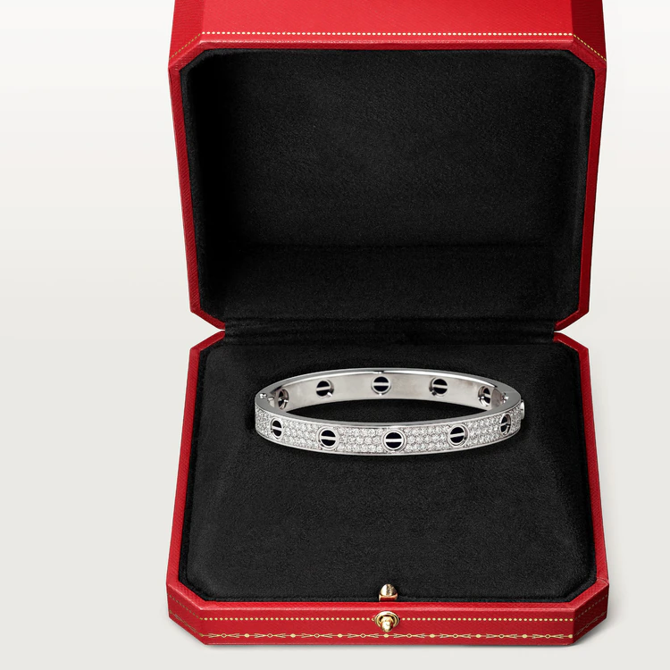 [Olivia JW]LOVE BRACELET 6.1MM DIAMOND-PAVED CERAMIC