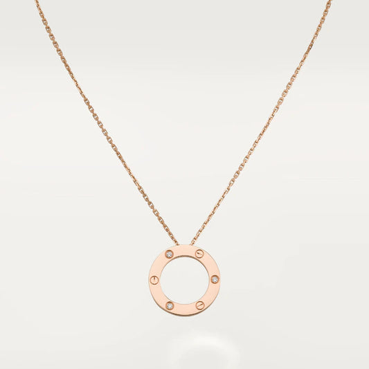 [Olivia JW]LOVE NECKLACE 16MM 3 DIAMONDS