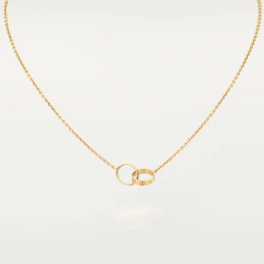 [Olivia JW]LOVE NECKLACE DOUBLE RING GOLD