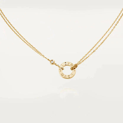 [Olivia JW]LOVE NECKLACE 16MM 2 DIAMONDS