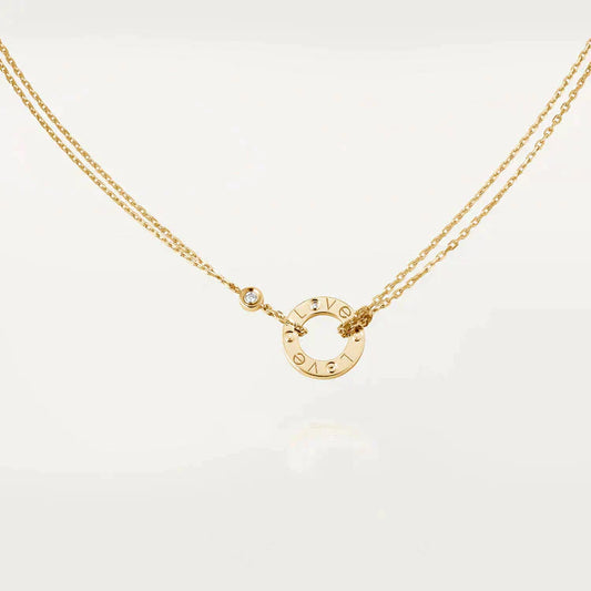 [Olivia JW]LOVE NECKLACE 16MM 2 DIAMONDS