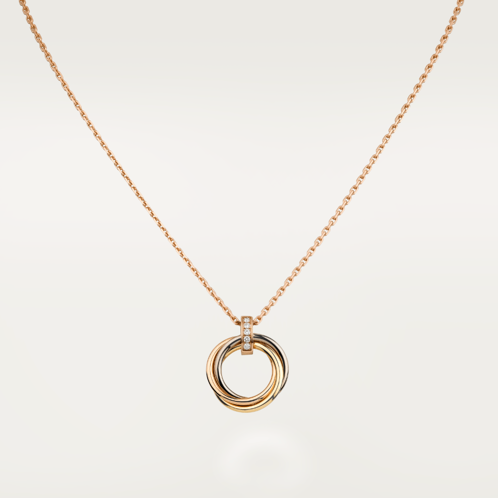 [Olivia JW]TRINITY NECKLACE GOLD  DIAMONDS