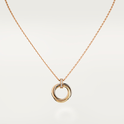 [Olivia JW]TRINITY NECKLACE GOLD  DIAMONDS