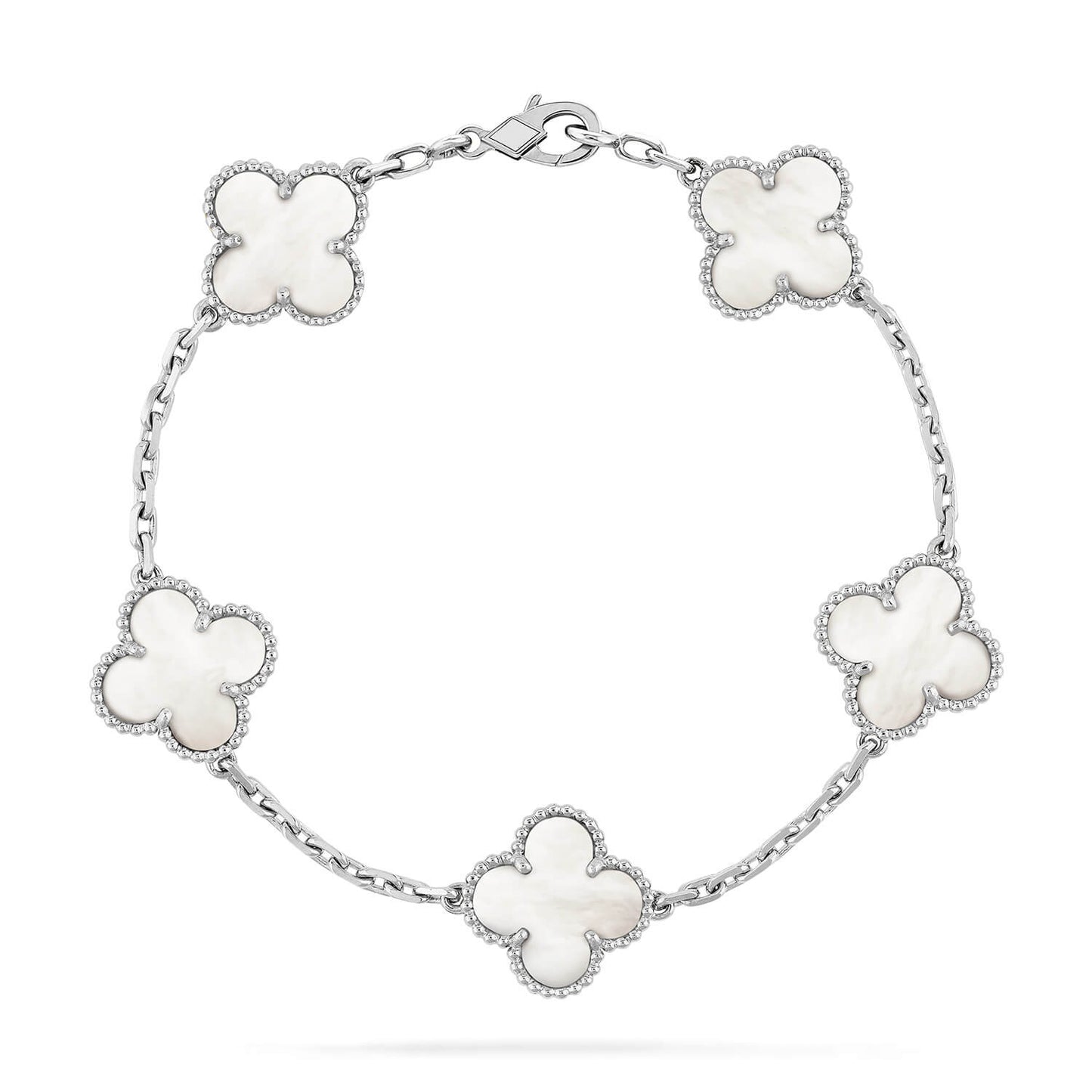 [Olivia JW]CLOVER SILVER MOP 5 MOTIF BRACELET