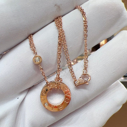 [Olivia JW]LOVE NECKLACE 16MM 2 DIAMONDS