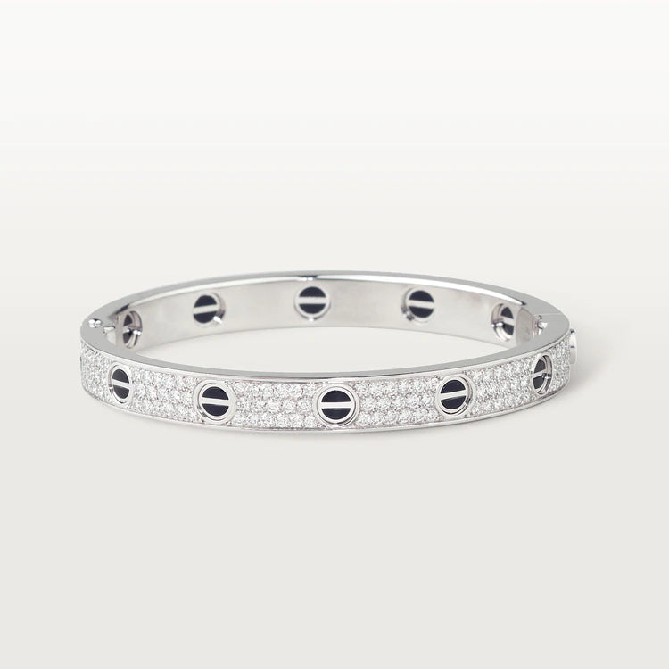 [Olivia JW]LOVE BRACELET 6.1MM DIAMOND-PAVED CERAMIC