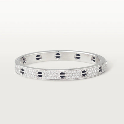[Olivia JW]LOVE BRACELET 6.1MM DIAMOND-PAVED CERAMIC