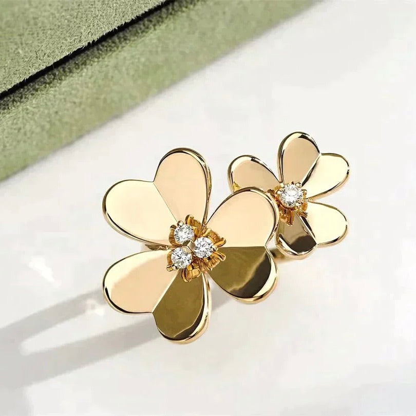 [Olivia JW]CLOVER COMOS GOLD DIAMOND RING