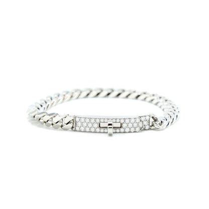 [Olivia JW]KELLY CHAIN SILVER DIAMOND BRACELET
