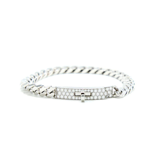 [Olivia JW]KELLY CHAIN SILVER DIAMOND BRACELET
