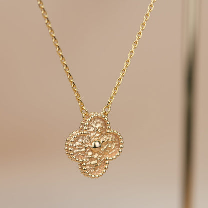 [Olivia JW]CLOVER 15MM  BRONZING NECKLACE