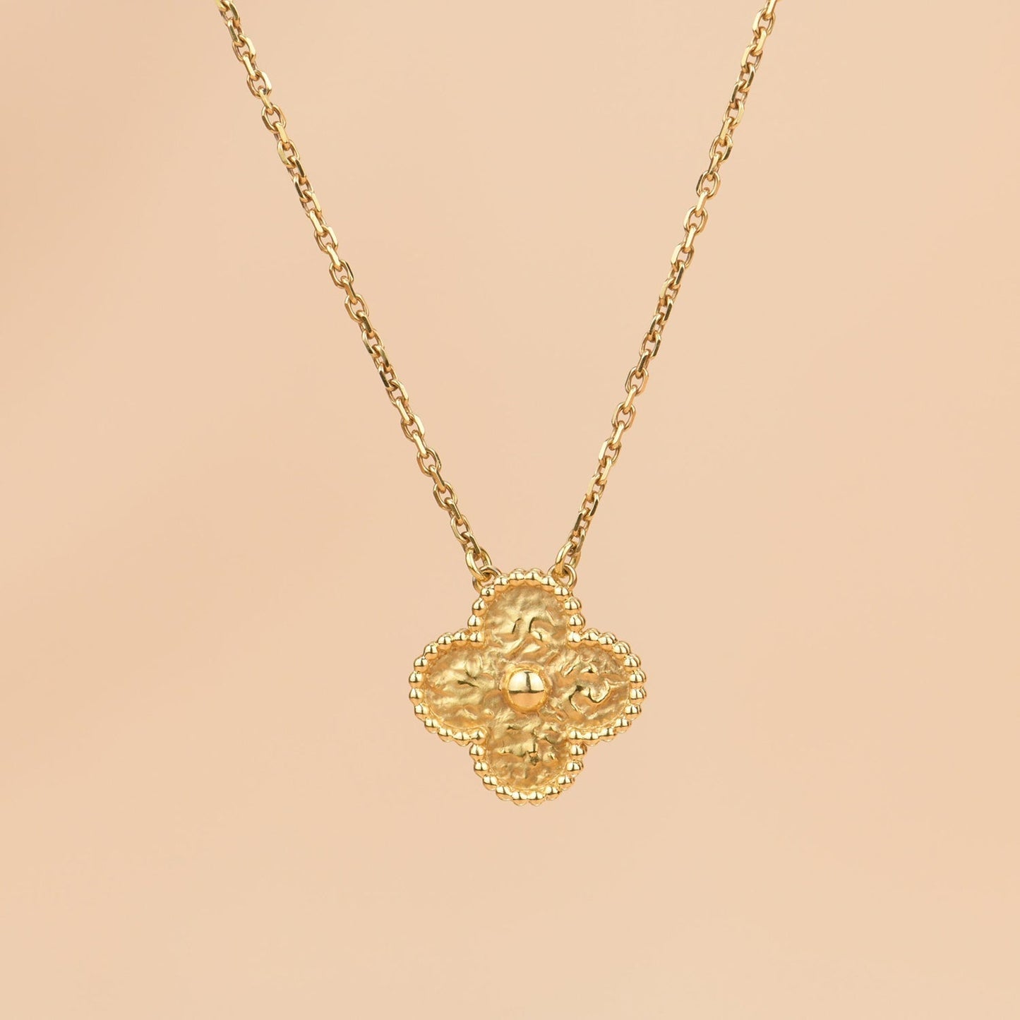 [Olivia JW]CLOVER 15MM  BRONZING NECKLACE