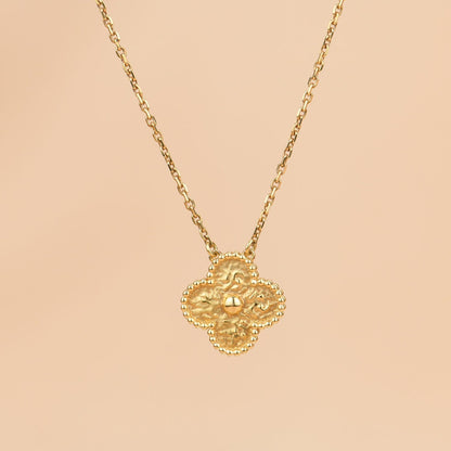 [Olivia JW]CLOVER 15MM  BRONZING NECKLACE