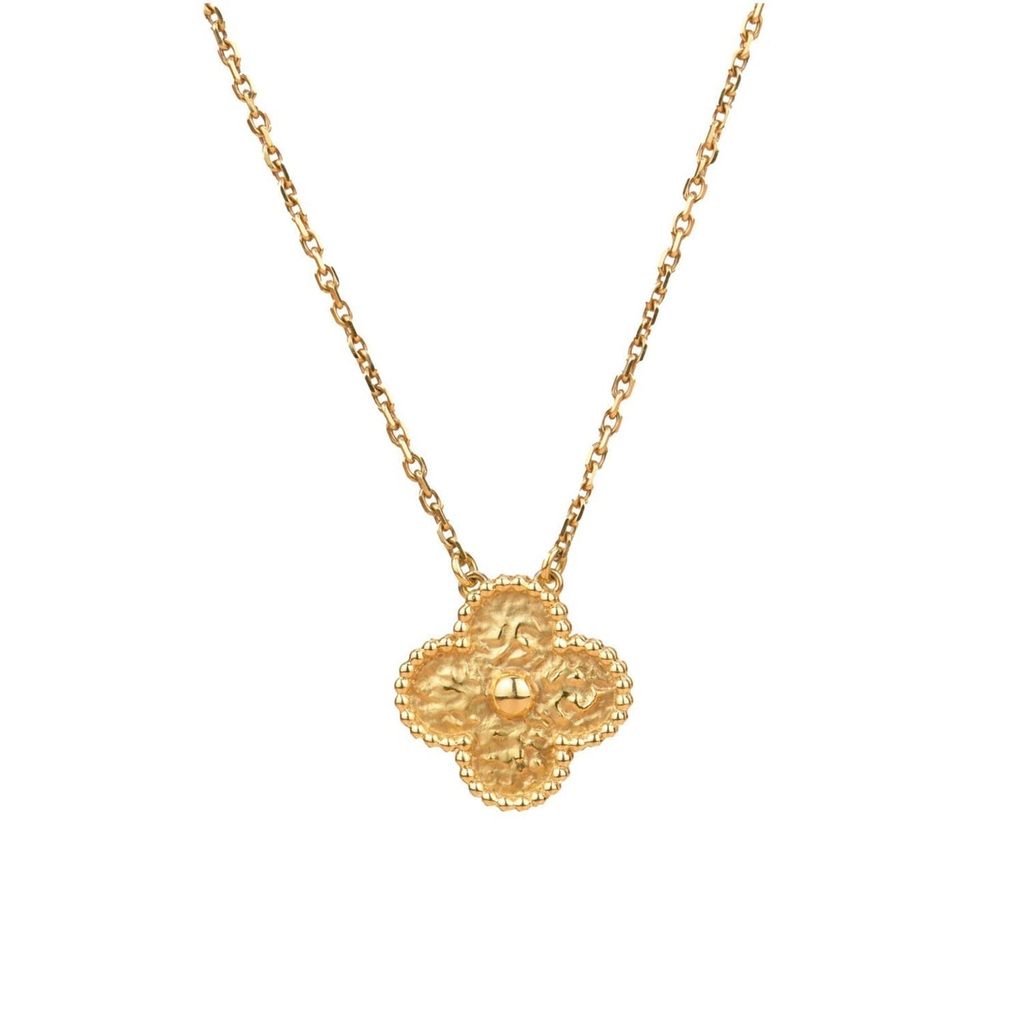 [Olivia JW]CLOVER 15MM  BRONZING NECKLACE