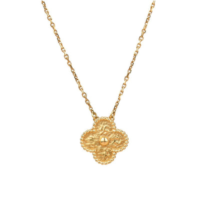 [Olivia JW]CLOVER 15MM  BRONZING NECKLACE